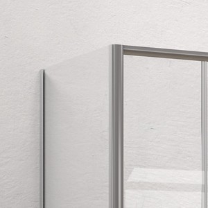 Portes de douche sans cadre Kamalu KE-6000A argent mat 90x180 double coulissant pour hôtels style moderne en acier inoxydable pliable - Product Image 4