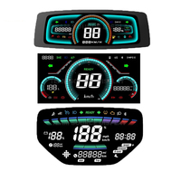 Detone Factory Meteran Air dan Listrik Khusus yang Dipasang di Kendaraan TN/STN/FSTN/HTN 5/6 Digit 7 LED Putih dengan Lampu Latar Segmen LCD