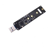 Protokol NVMe ke USB 3.1 Tipe-A M.2 ke USB 3.0 Kotak Hard Disk In-Line Kartu Adaptor JMS583