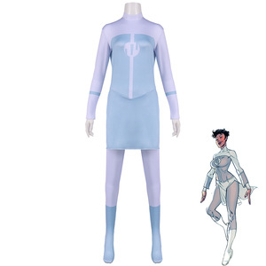 Costume de cosplay Invincible Anissa, combinaison bleue pour adulte, jeu d'Halloween, jeu de rôle anime - Product Image 3