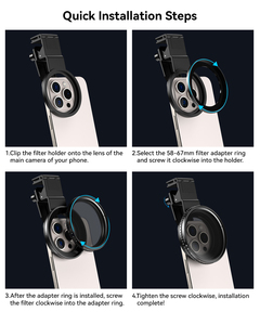 Filtre polarisant circulaire (CPL) <span class=keywords><strong>APEXEL</strong></span> 67 mm - Multi-couches, design fin pour la polarisation des objectifs d'appareil photo reflex numérique et de téléphones mobiles - Product Image 6