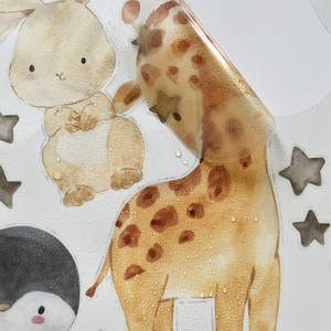 Autocollants muraux mignons d'<span class=keywords><strong>animaux</strong></span> de la forêt pour les chambres d'enfants - PVC/vinyle <span class=keywords><strong>autocollant</strong></span> style aquarelle, art <span class=keywords><strong>mural</strong></span> de dessin animé - Product Image 5