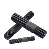 High Strength 10.9 Grade Steel Studs Unequal Length Thick Rod Black Oxide Finish Unified Thread Connection Bolts
