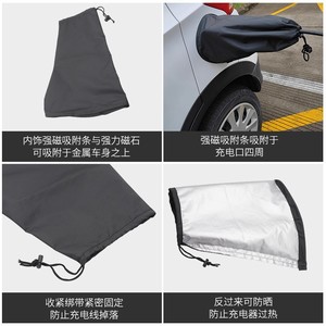 Housse de protection contre la pluie pour borne de recharge Chongteng en tissu Oxford magnétique pour véhicules à énergie nouvelle Byd - Product Image 4