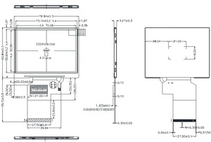 Màn Hình <span class=keywords><strong>Tft</strong></span> Công Nghiệp ST7272A, Màn Hình 3.5 Inch, IPS 54 Pin, 320X240, Spi <span class=keywords><strong>Lcd</strong></span> Module - Product Image 5