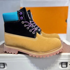 รองเท้าดีไซน์เนอร์คลาสสิกอเนกประสงค์ กันน้ำ แบบผูกเชือก หุ้มข้อ หนังแท้ หัวเหล็ก น้ำหนักเบา ให้ความอบอุ่นในฤดูหนาว - Product Image 5