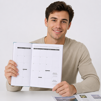 Carnet de notes en cuir PU personnalisé avec pages lignées blanc ivoire, bloc-notes de bureau créatif, production rapide