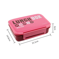 Groothandel BPA-vrije lunchbox waterfles set lekvrij met gespsluiting Bento box kinderen school kantoor aangepaste kleur