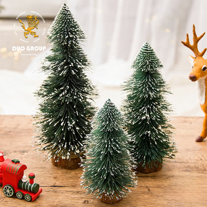 Mini sapin <span class=keywords><strong>de</strong></span> Noël artificiel personnalisé avec neige artificielle, petit sapin <span class=keywords><strong>de</strong></span> Noël <span class=keywords><strong>de</strong></span> table avec base <span class=keywords><strong>en</strong></span> <span class=keywords><strong>bois</strong></span> - Product Image 4