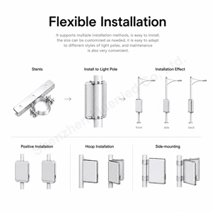 Poteau d'éclairage public extérieur DGB5 avec écran LED P5, Wi-Fi, intelligent, en aluminium, affichage LED - Product Image 5