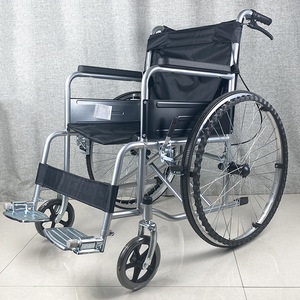 Foldable Wheelchair Lightweight Manual Mobility Chair For Elderly And Disabled People With U Brake And High Carbon Steel <b>Frame</b> - Product Image 4