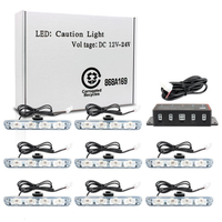 Nouvelle télécommande sans fil 12V LED pour calandre avant, lumière d'avertissement clignotante, lumière diurne, étanche IP67, 8W
