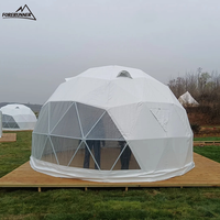 Dôme géodésique en polycarbonate de haute qualité, résistant à l'hiver, pour glamping, 6m, 8m, 20m, tente agricole, gazebo transparent