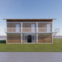 Maison conteneur en acier préfabriquée sur mesure 20FT/40FT, taille personnalisable, design moderne, résistante au vent, isolation thermique, ISO9001