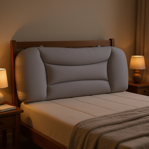 Cojín de tela gris claro para cabecera de cama, 39.4 pulgadas, almohada de lectura y descanso - Product Image 2