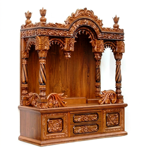Mandir/Puja Ghar de Madera de Teca, Artesanía, Decoración para el Hogar, Moderno, Tamaño Personalizado, Color Personalizado, Marca DSTEXPORTS, Punjab - Product Image 3