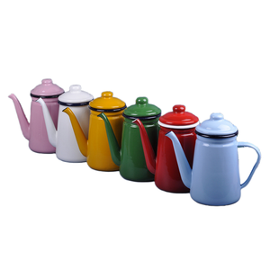 Bouilloire à café <span class=keywords><strong>Kalita</strong></span> en acier émaillé, style vintage, théière, cafetière, carafe - Product Image 1