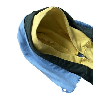 Sweat à capuche zippé épais et lourd à couche personnalisée 550gsm pour hommes Sweat à capuche zippé uni avec fermeture éclair - Product Image 3