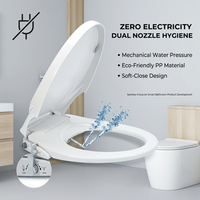 Siège de toilette intelligent à bidet, ultra-plat, à installation facile, écologique, avec couvercle anti-choc, ajustement universel pour améliorer votre salle de bain