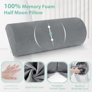 <span class=keywords><strong>Coussin</strong></span> multifonctionnel en mousse à mémoire de forme <span class=keywords><strong>demi</strong></span>-<span class=keywords><strong>lune</strong></span> pour le repos des jambes, soutien des genoux, de la colonne <span class=keywords><strong>lombaire</strong></span> et des chevilles pour le sommeil - Product Image 2