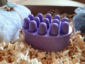 Juego de Spa hecho a mano de lavanda, productos de autocuidado, 2023, jabón en forma de corazón de etiqueta privada, juegos de Spa - Product Image 3