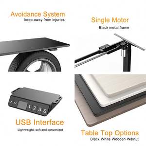 Amazon โต๊ะไฟฟ้าปรับความสูงได้0.6-1.25เมตร, โต๊ะทำงานไฟฟ้าออกแบบตามหลักสรีรศาสตร์ - Product Image 3