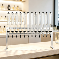 Support de Présentation de Parfums de Table en Argent 375ml, 12 Bouteilles, Qualité Supérieure, Personnalisé, pour Mariages et Bars à Parfums – Vente en Gros