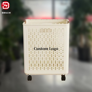 Large Capacity Foldable <strong>Plastic</strong> <strong>Laundry</strong> Hamper Wheels Dirty Clothes Storage Bin Bathroom Washing Machine Side Collapsible <strong>Basket</strong> - Product Image 1