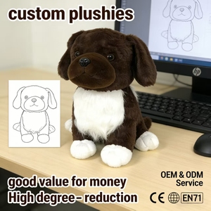 Peluche de Perro <span class=keywords><strong>Pastor</strong></span> Alemán - OEM/ODM Disponible, Personalizado con Logotipo Personalizado, Certificado CE, Tallas S/M/L/XL, Unisex - Product Image 1