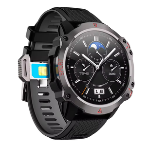 Montre connectée sportive Android B5 avec écran AMOLED de 1,53 pouce, batterie de 800 mAh, appels Bluetooth, Wi-Fi, carte SIM 4G, moniteur de fréquence cardiaque, suivi du sommeil, boussole, caméra, IP67 - Product Image 1