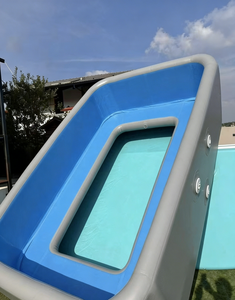 Grande <span class=keywords><strong>piscine</strong></span> gonflable d'extérieur, <span class=keywords><strong>piscine</strong></span> sécurisée pour enfants avec sièges confortables, spa d'été avec matériau Drop-Stitch - Product Image 2