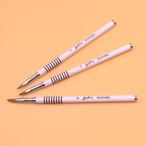 Набор высококачественных кистей для дизайна ногтей из колинского ворса, размеры 2, 4, 6, профессиональные кисти для рисования и линейной работы, металлическая ручка - Product Image 3