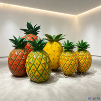 Op maat gemaakte FRP glasvezel fruit- en groentesculptuur: pompoen, durian, kool, aubergine standbeeld voor boerderij, park, tuin en landschapsdecoratie