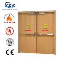 Porte coupe-feu 90 minutes Porte coupe-feu en bois Double portes en bois répertoriées UL