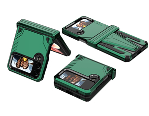 Funda de teléfono móvil <span class=keywords><strong>a</strong></span> prueba de golpes para <span class=keywords><strong>Samsung</strong></span> Z flip 4, con soporte para teléfono - Product Image 1