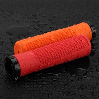 Puños de manillar de bicicleta de carretera de montaña de colores más vendidos empuñaduras de manillar de bicicleta de goma ergonómicas empuñaduras de MTB bloqueables