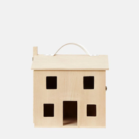 Maison de poupée miniature inachevée en bois 1:12 bricolage Portable miniature Holdie kit de maison mini maison de transport