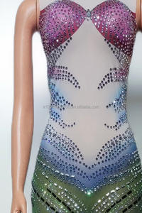 Cake Colored Full Diamond Sexy Tight Fitting Skirt With Buttocks and <strong>Fish</strong> Tail Runway Show Nightclub Bar Performance <strong>Costumes</strong> - Product Image 4