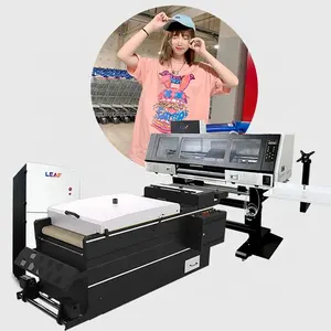 LEAF 자동 60cm DTF 프린터 열전달 PET 필름 티셔츠 분말 흔들기 오븐 기계가있는 DTF 잉크젯 프린터