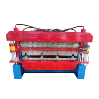 Machine de formage à froid de tôles profilées de 2 types pour tôles de toiture, utilisation en construction métallique avec contrôle PLC