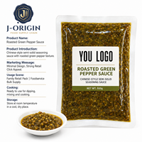 Geroosterde Groene Peper Saus 500g Halfvaste Kruidensaus Chinese Condiment Foodservice Groothandel OEM Private Label