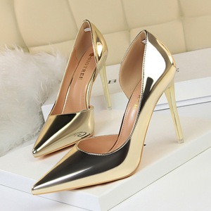 Sepatu Wanita Berhak Chinese Wholesale High Quality Sexy Stiletto <b>Shoes</b> Sliver Heels for Women - Product Image 1