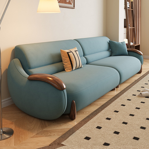 हॉट-सेलिंग लक्जरी चीनी शैली ठोस लकड़ी फ्रेम एक-बैठे सोफे बिस्तर लिविंग रूम या चमड़े के साथ होटल के लिए विस्तार योग्य - Product Image 4