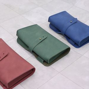 Stocked PU Leather 6 Colors Portable Foldable Cable Storage Bag Promotional Gift Travel Charger Organizer <b>Computer</b> <b>Accessories</b> - Product Image 3