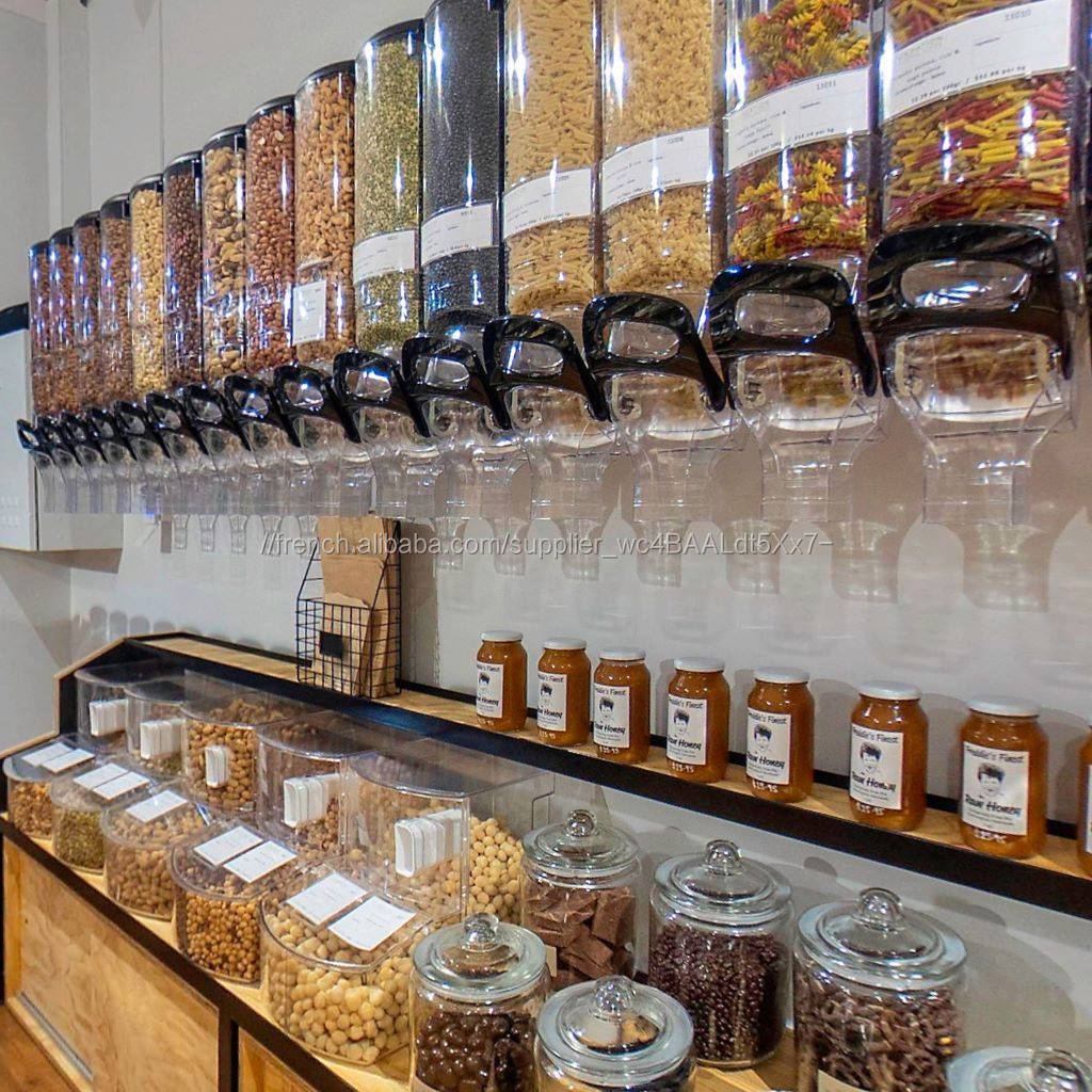 Distributeurs d'aliments en vrac de bonbons / gravité en gros