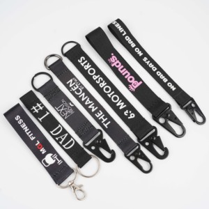 Wholesale Sublimation <b>Polyester</b> Wrist Short <b>Lanyard</b> With logo Custom - Product Image 1