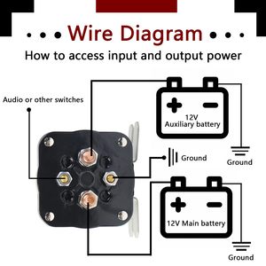 AFEISOL 500アンプバッテリーアイソレータリレー24Vマリンモバイルオーディオオフロードパワースポーツリレー用 - Product Image 6