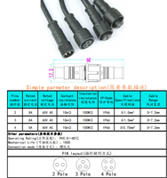 Lampe de culture de plantes d'intérieur à LED personnalisée câble étanche M10 2pin 10mm mâle femelle connecteur PVC d'amarrage en ligne IP65 4A alimentation
