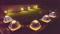 Dôme géodésique moderne en polycarbonate PVC, tentes de luxe d'extérieur, igloo préfabriqué transparent, véranda quatre saisons, imperméable