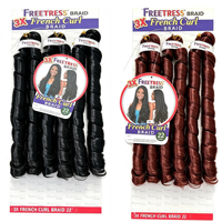 Extensions de cheveux synthétiques de haute qualité, longues, en fibres douces, aspect naturel, lisses, apparence naturelle, 3X tresses françaises bouclées